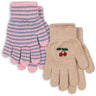 Konges Sløjd Cherry/Stripe 2 Pack Filla Handskar