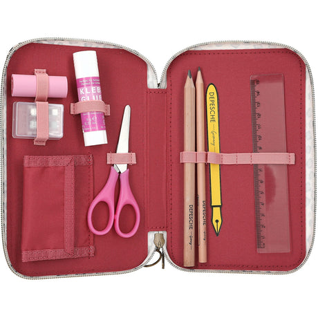TOPModel Leoheart Triple Pencil Case Med Rosett