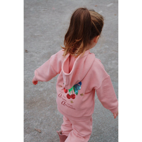 Konges Sløjd Mellow Rose Lou Paljet Sweat Zip Huva Ocs