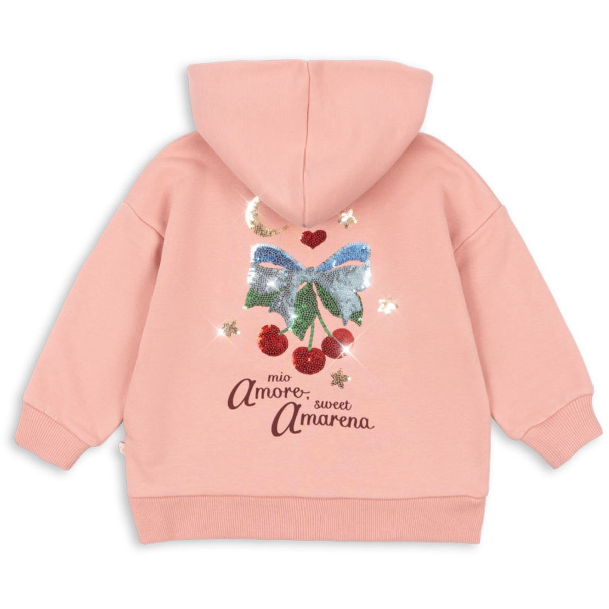 Konges Sløjd Mellow Rose Lou Paljet Sweat Zip Huva Ocs
