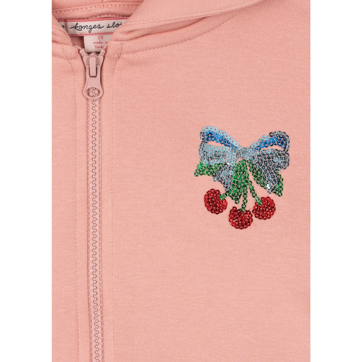 Konges Sløjd Mellow Rose Lou Paljet Sweat Zip Huva Ocs