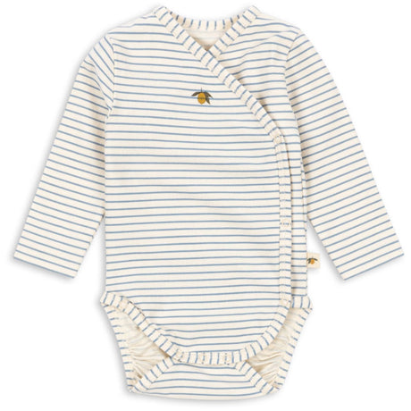 Konges Sløjd Stripe Bluie Basic Ls Newborn Body GOTS