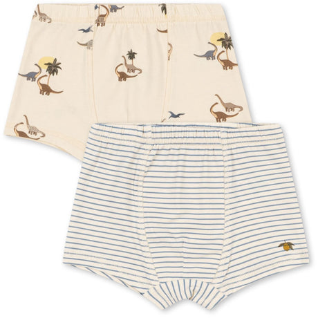 Konges Sløjd Kubi/Stripe Bluie Basic 2 Pack Boy Kalsonger GOTS