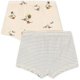 Konges Sløjd Kubi/Stripe Bluie Basic 2 Pack Boy Kalsonger GOTS