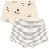 Konges Sløjd Kubi/Stripe Bluie Basic 2 Pack Boy Kalsonger GOTS