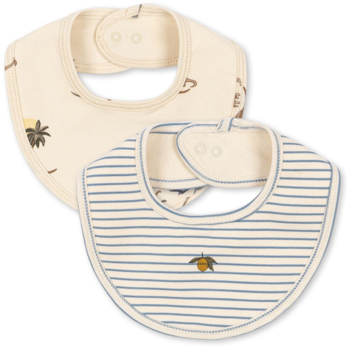 Konges Sløjd Kubi/Stripe Bluie Basic 2 Pack Haklapp