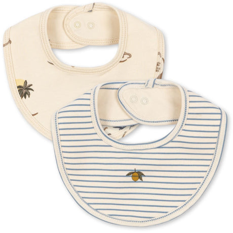 Konges Sløjd Kubi/Stripe Bluie Basic 2 Pack Haklapp