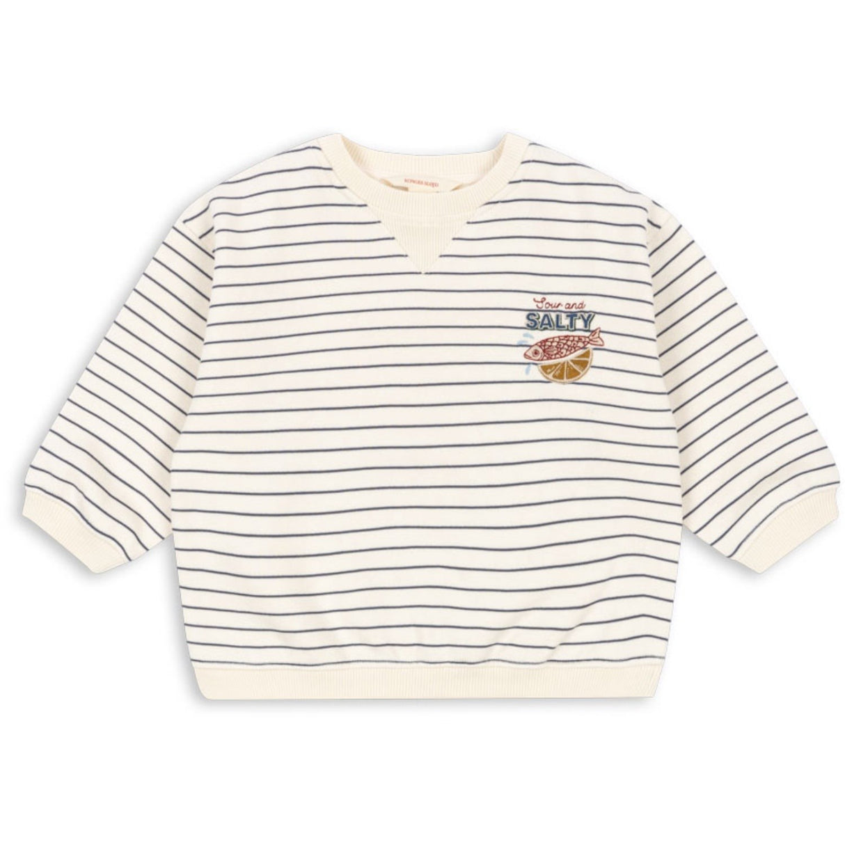 Konges Sløjd Captains Blue/Antique White Amio Sweat Skjorta Ocs