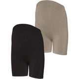 Mama;licious Silver Mink Black Mlamiya New Hotpants 2-Pack Noos