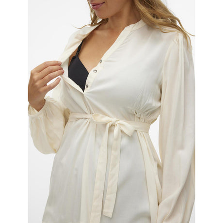 Mama;licious Birch Mlmercy Lia L/S Wo Topp 2F Noos