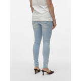 Vero Moda Maternity Light Blue Denim Vmmtanya S Piping Jeans Vi352 Ga Noos "34
