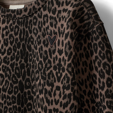 Sofie Schnoor Aop Leopard ElisSK Kids Sweatshirt