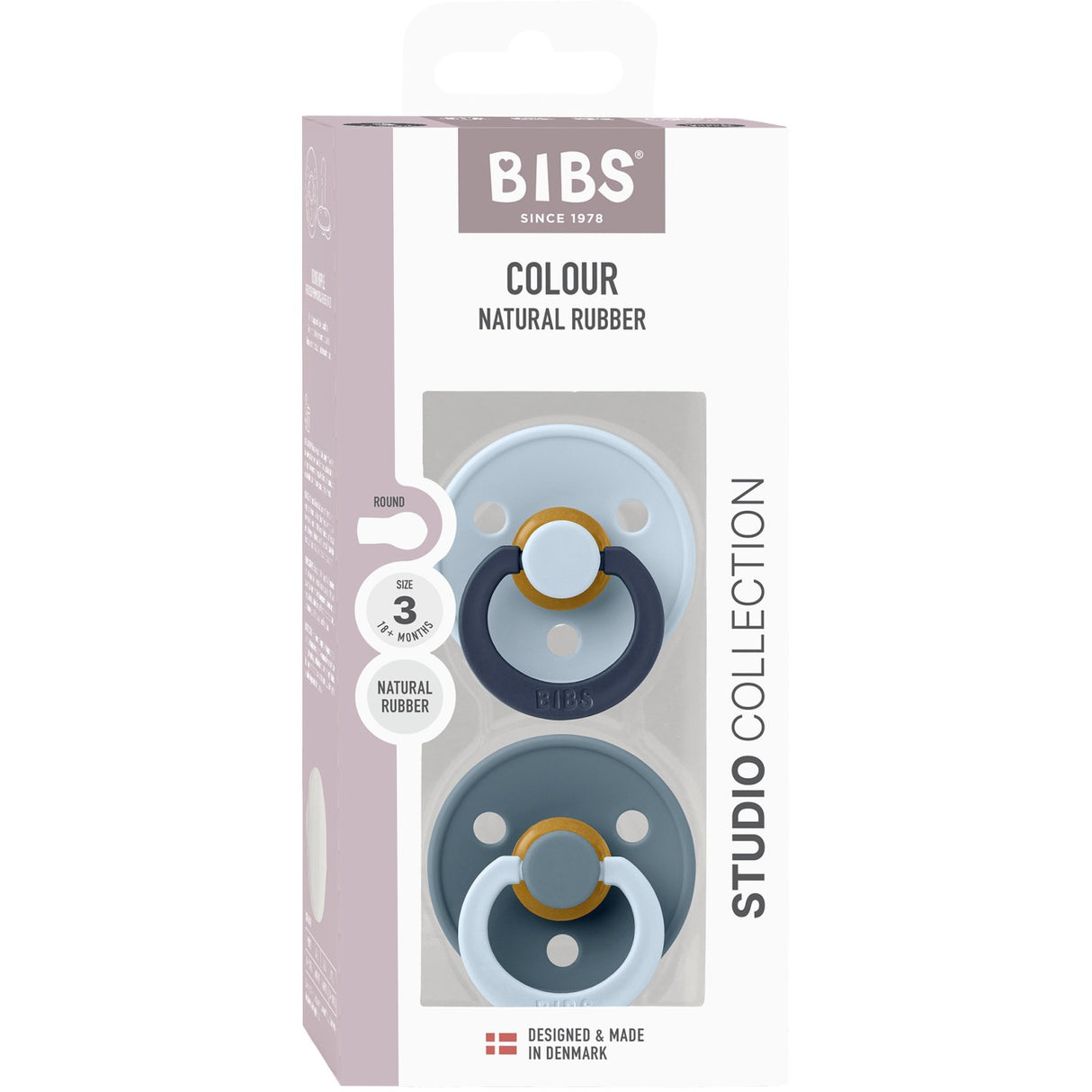 Bibs Baby Blue Napp Studio Colour 2-Pack Fusion Latex Petrol Mix