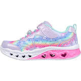 Skechers Purple Flutter Heart Lights Groovy Swirl