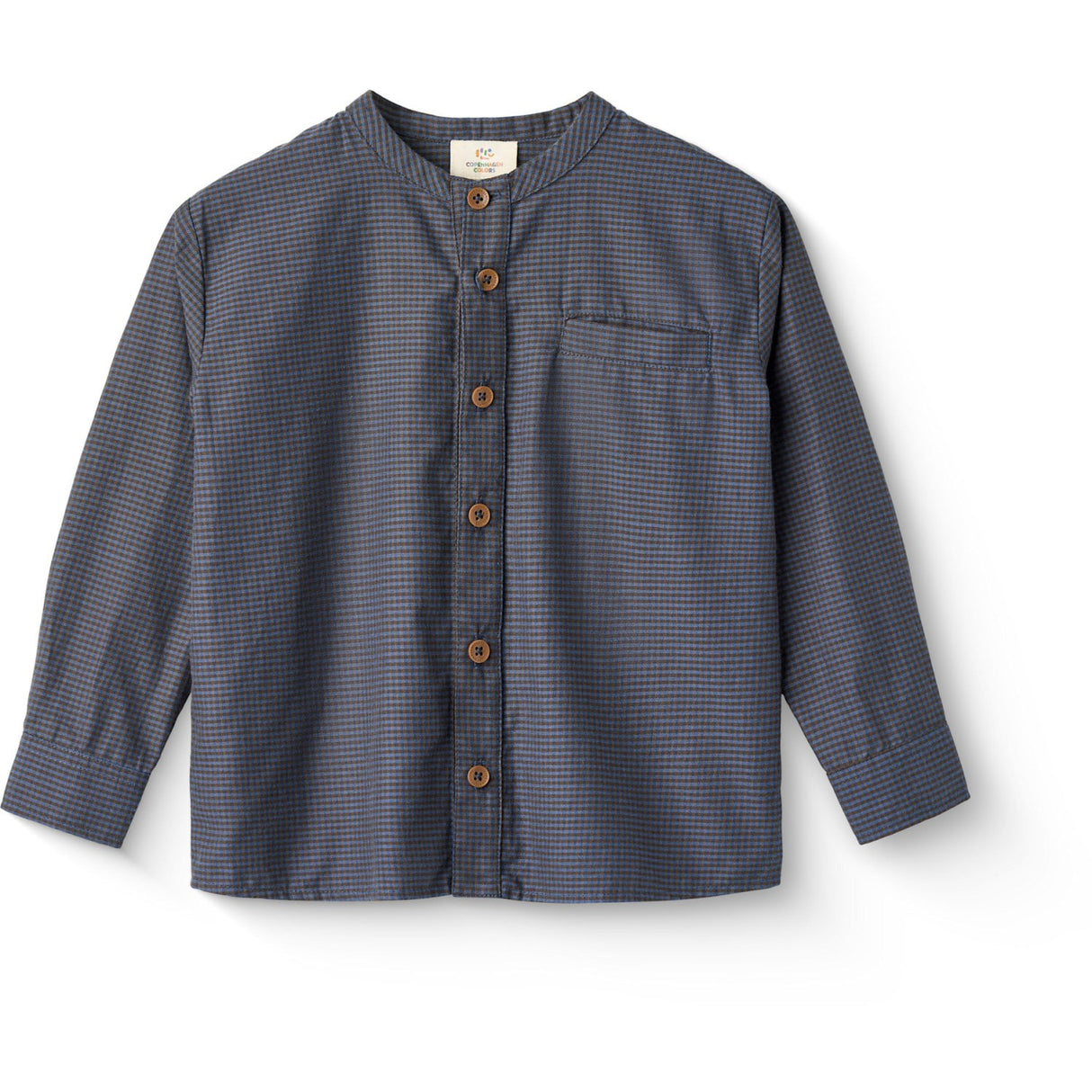 COPENHAGEN COLORS Brown/Blue Check Comb. Check Skjorta W. Placket