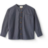 COPENHAGEN COLORS Brown/Blue Check Comb. Check Skjorta W. Placket