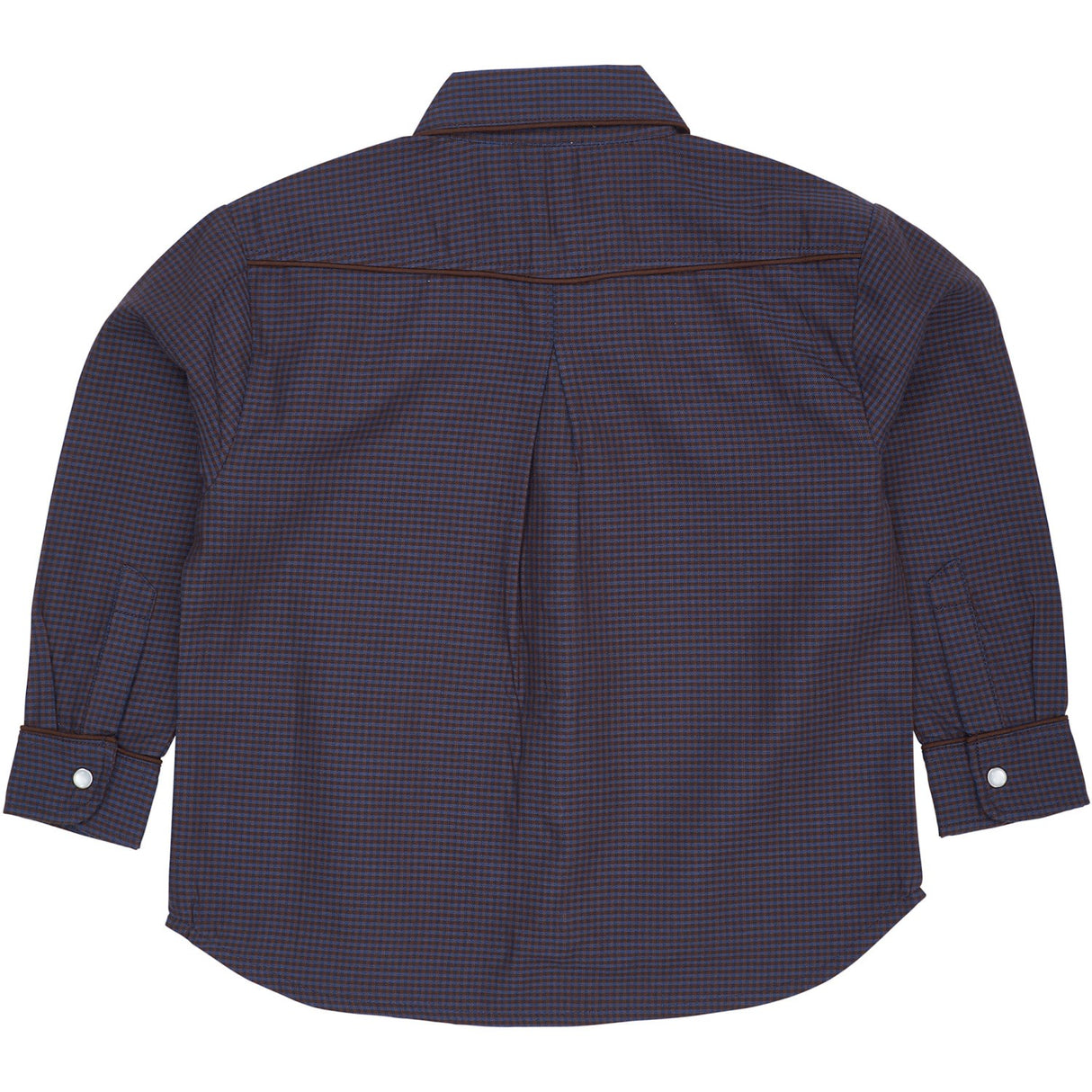 COPENHAGEN COLORS Brown/Blue Check Comb. Checkered Cowboy Skjorta