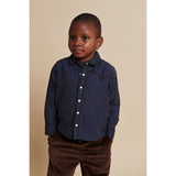 COPENHAGEN COLORS Brown/Blue Check Comb. Checkered Cowboy Skjorta