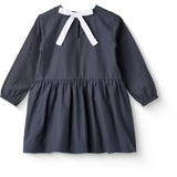 COPENHAGEN COLORS Brown/Blue Check Comb. Checkered Klänning W. Backside Rosett