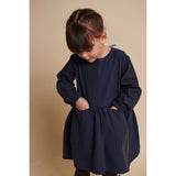 COPENHAGEN COLORS Brown/Blue Check Comb. Checkered Klänning W. Backside Rosett