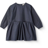 COPENHAGEN COLORS Brown/Blue Check Comb. Checkered Klänning W. Backside Rosett