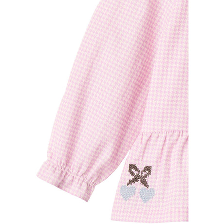 COPENHAGEN COLORS Syringa Comb. Houndstooth Blus W. Embroidery