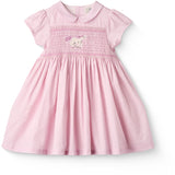 COPENHAGEN COLORS Syringa Comb. Houndstooth Klänning W. Handmade Unicorn Embroidery Och Smock
