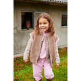 COPENHAGEN COLORS Natural/Pink Comb. Nallebjörn Jacka W. Removable Ärmar