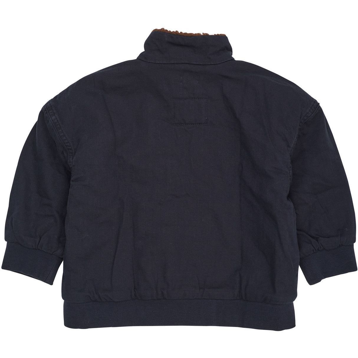 COPENHAGEN COLORS Navy Twill Bumper Jacka W. Sherpa Krage