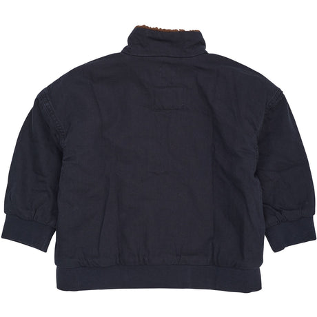 COPENHAGEN COLORS Navy Twill Bumper Jacka W. Sherpa Krage