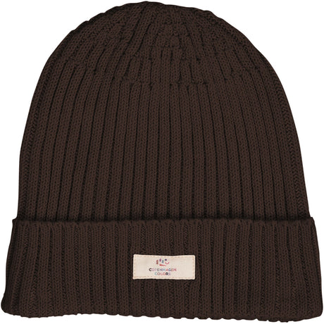 COPENHAGEN COLORS Dk Brown Bomull Stickad Classic Beanie