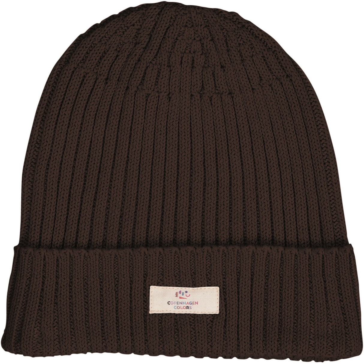 COPENHAGEN COLORS Dk Brown Bomull Stickad Classic Beanie
