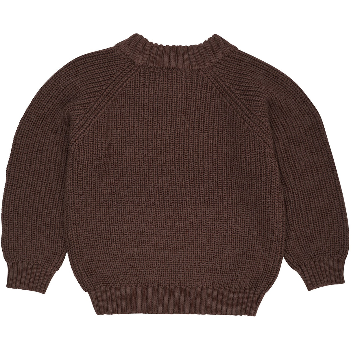 COPENHAGEN COLORS Dk.Brown Stickad Classic Rib Blus