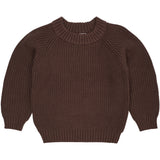 COPENHAGEN COLORS Dk.Brown Stickad Classic Rib Blus