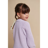 COPENHAGEN COLORS Lavender Stickad Classic Rib Blus