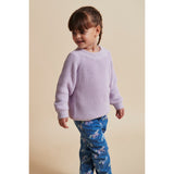 COPENHAGEN COLORS Lavender Stickad Classic Rib Blus