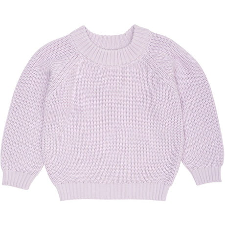 COPENHAGEN COLORS Lavender Stickad Classic Rib Blus