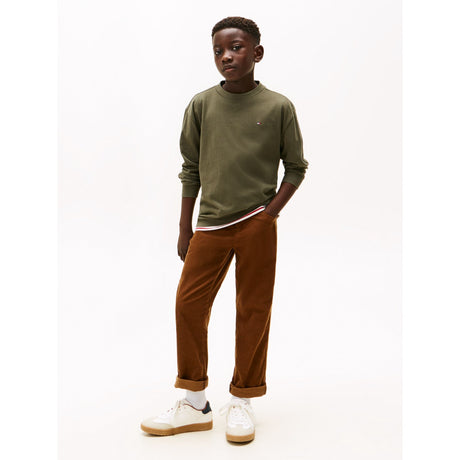 Tommy Hilfiger Pewter Green Essential T-Shirt Ls