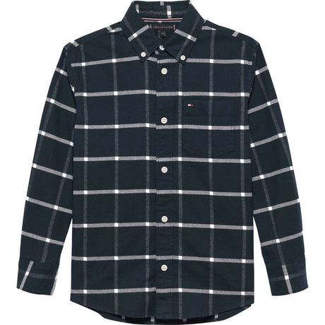 Tommy Hilfiger Black Check Window Pane Check Skjorta Ls