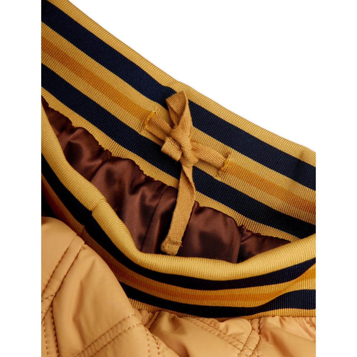 Mini Rodini Beige Ritzratz Patch Quiltad Outerwear Trousers