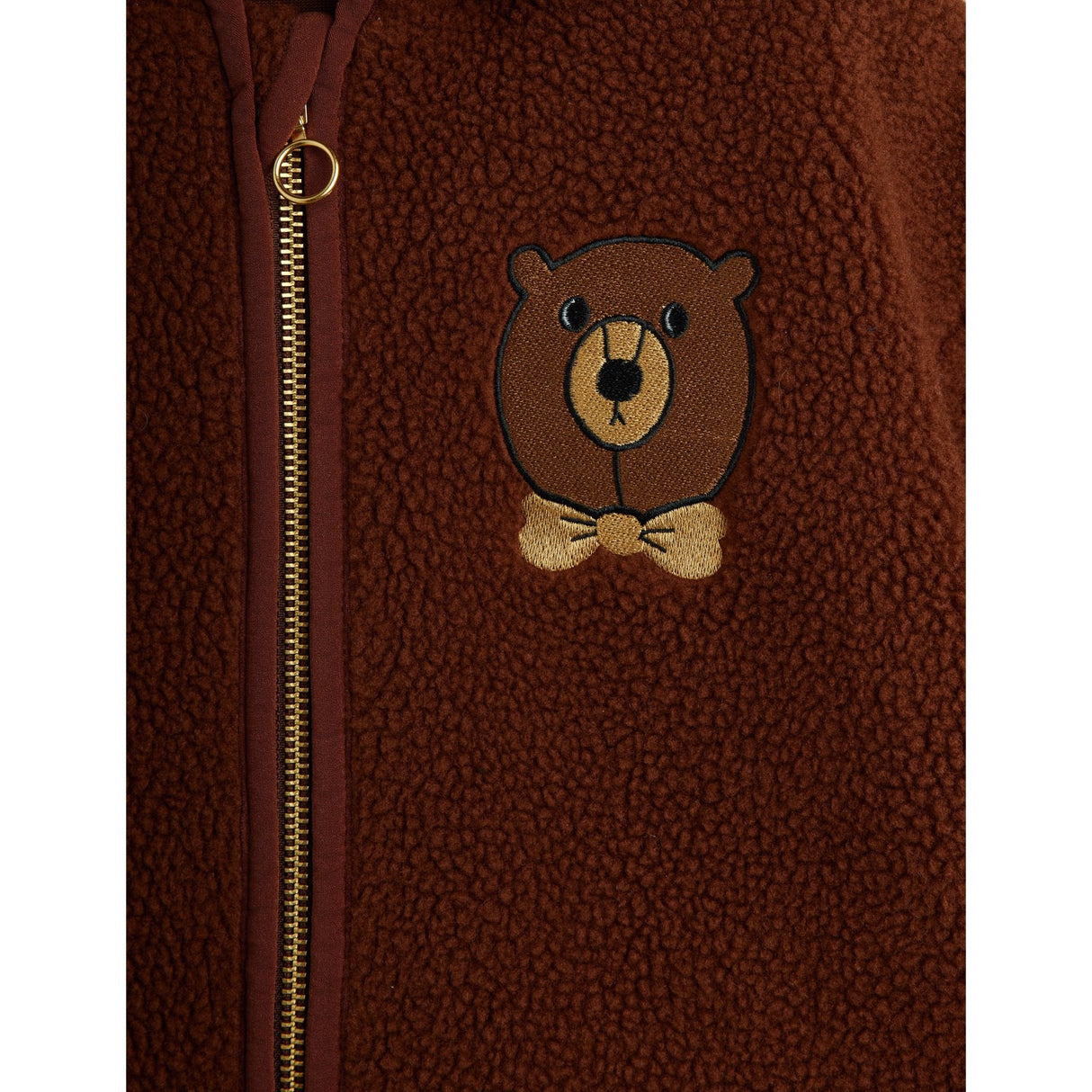 Mini Rodini Brown Björn Emb Pile Jacka