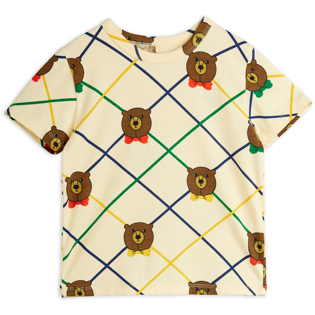 Mini Rodini Off-white Björn Check AOP Ss Tee