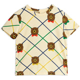 Mini Rodini Off-white Björn Check AOP Ss Tee