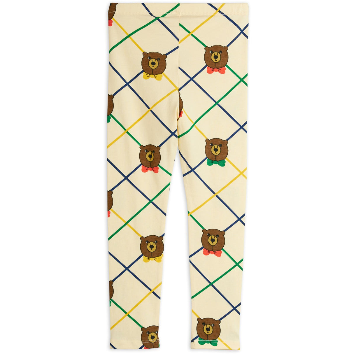 Mini Rodini Off-white Björn Check AOP Leggings