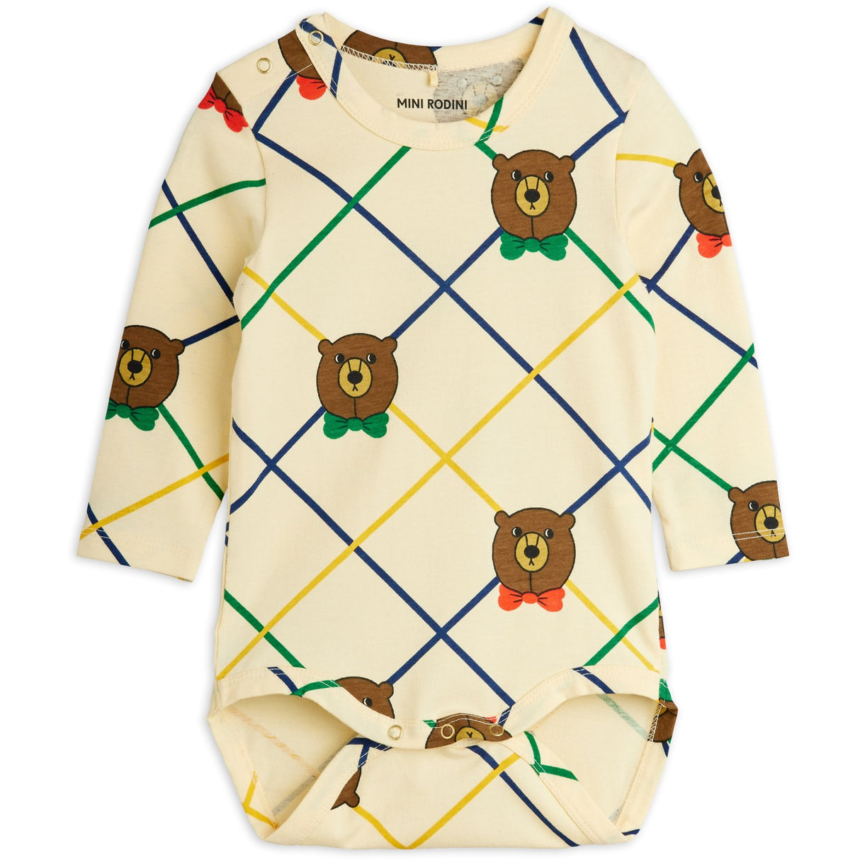 Mini Rodini Off-white Björn Check AOP Ls Body