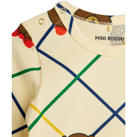 Mini Rodini Off-white Björn Check AOP Ls Body