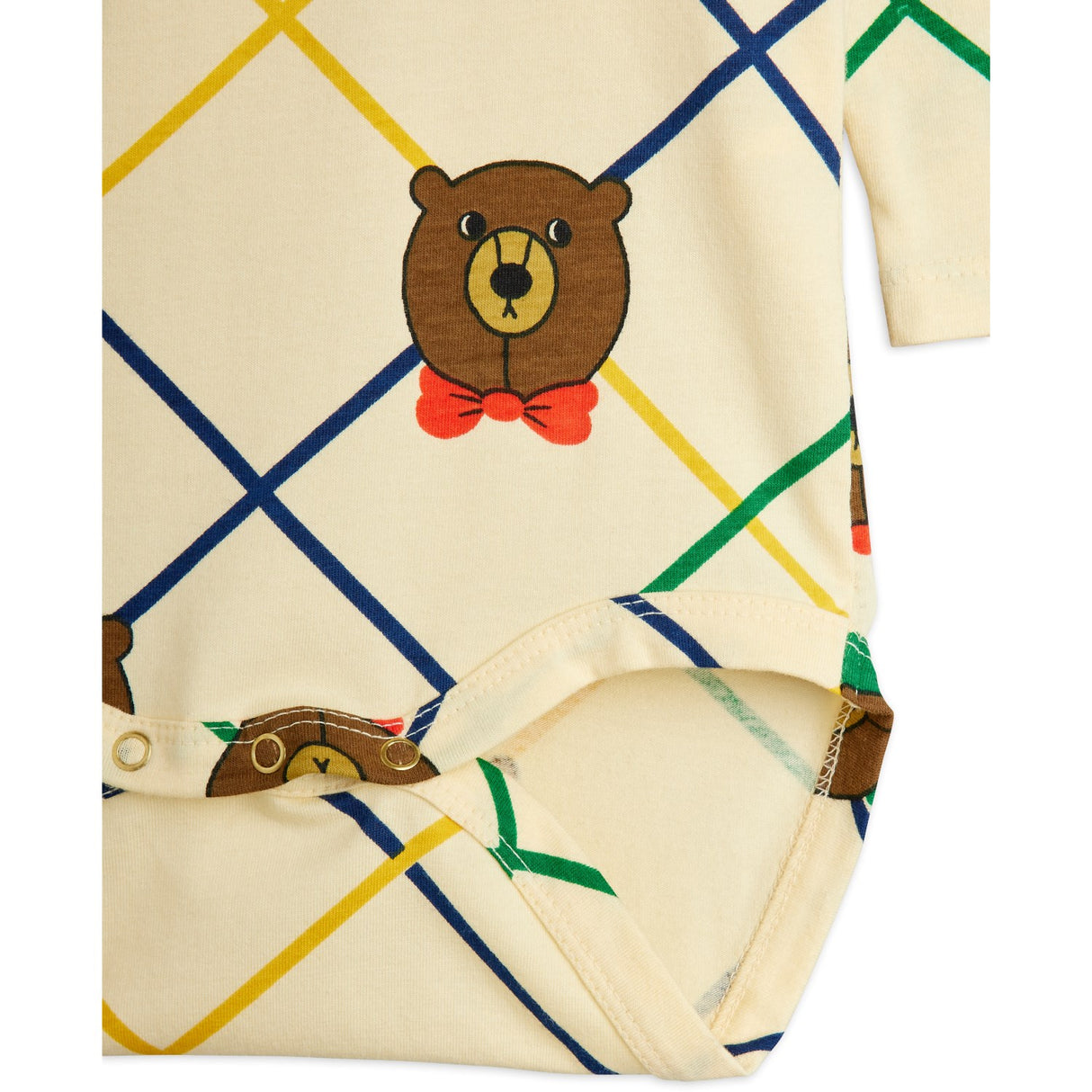 Mini Rodini Off-white Björn Check AOP Ls Body
