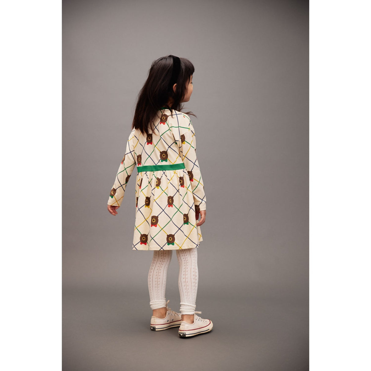 Mini Rodini Off-white Björn Check AOP Ls Klänning