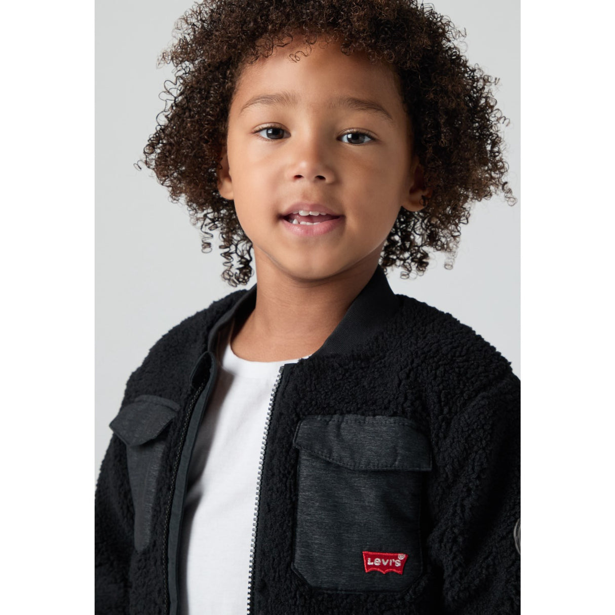 Levi's Jet Black Utility Sherpa Jacka