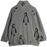 Mini Rodini Grey Penguin AOP Fleece Jacka